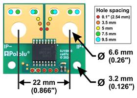 CT432/CT433 TMR Current Sensor Large Carrier basic hole dimensions.