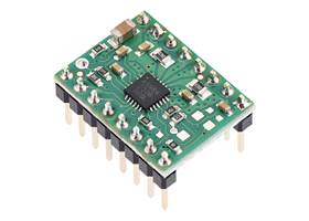 A5984 Stepper Motor Driver Carrier, Fixed 750mA@5V / 500mA@3.3V (Soldered Header Pins).