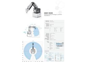 Dobot MG400 features, specifications, and dimensions.