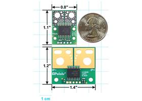 CT432/CT433 TMR Current Sensor Compact Carrier (top) and Large Carrier (bottom) size comparison.