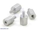 Thumbnail image for Aluminum Standoff: 1/4" Length, 2-56 Thread, M-F (4-Pack)
