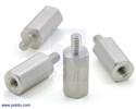 Thumbnail image for Aluminum Standoff: 3/8" Length, 2-56 Thread, M-F (4-Pack)