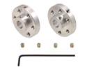 Thumbnail image for Pololu Universal Aluminum Mounting Hub for 1/4″ Shaft, #4-40 Holes (2-Pack)
