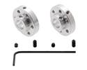 Thumbnail image for Pololu Universal Aluminum Mounting Hub for 8mm Shaft, M3 Holes (2-Pack)
